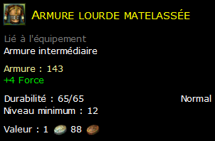 Armure lourde matelassée