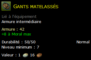 Gants matelassés