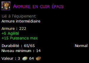 Armure en cuir épais