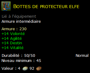 Bottes de protecteur elfe