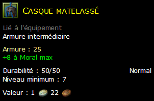 Casque matelassé