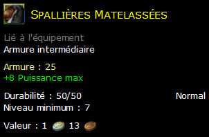 Spallières Matelassées