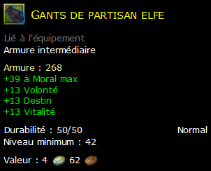 Gants de partisan elfe