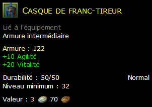 Casque de franc-tireur