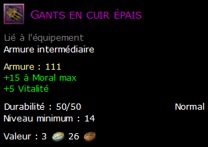 Gants en cuir épais