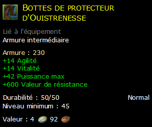 Bottes de protecteur d'Ouistrenesse