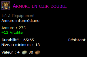 Armure en cuir doublé