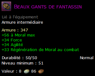 Beaux gants de fantassin