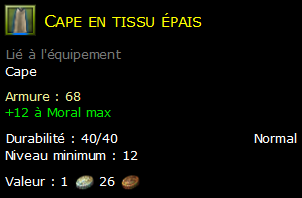 Cape en tissu épais