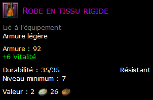 Robe en tissu rigide