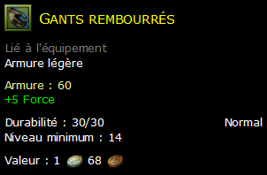 Gants rembourrés