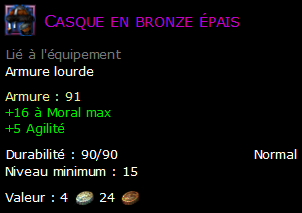 Casque en bronze épais