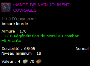 Gants de nain joliment ouvragés