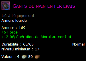 Gants de nain en fer épais