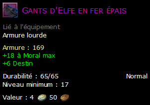 Gants d'Elfe en fer épais