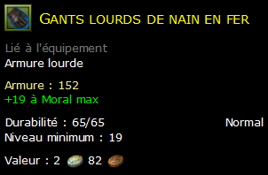 Gants lourds de nain en fer