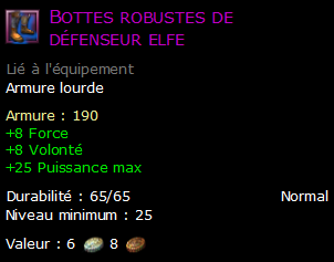 Bottes robustes de défenseur elfe