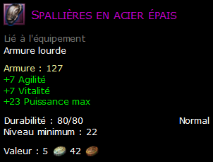 Spallières en acier épais