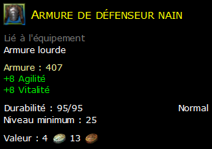 Armure de défenseur nain