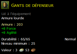 Gants de défenseur