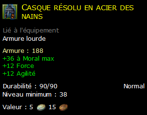 Casque résolu en acier des nains