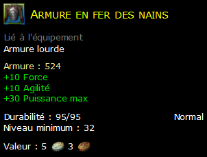 Armure en fer des nains