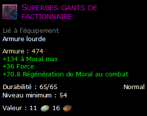 Superbes gants de factionnaire