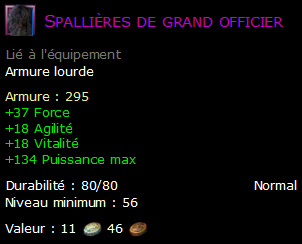 Spallières de grand officier