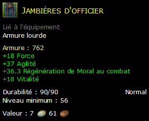 Jambières d'officier