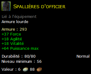 Spallières d'officier