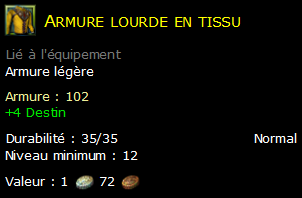 Armure lourde en tissu