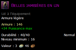 Belles jambières en lin