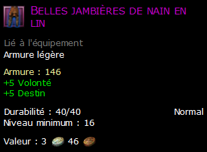 Belles jambières de nain en lin