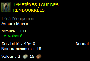 Jambières lourdes rembourrées