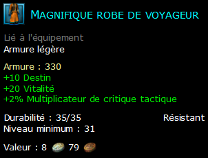 Magnifique robe de voyageur