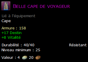 Belle cape de voyageur