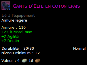 Gants d'Elfe en coton épais