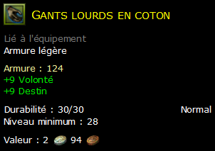 Gants lourds en coton