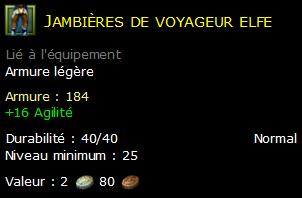 Jambières de voyageur elfe