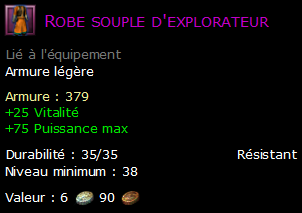 Robe souple d'explorateur