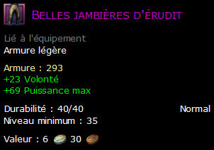 Belles jambières d'érudit