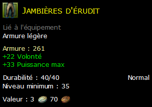 Jambières d'érudit