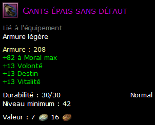 Gants épais sans défaut