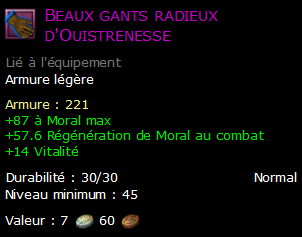 Beaux gants radieux d'Ouistrenesse