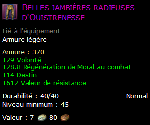 Belles jambières radieuses d'Ouistrenesse