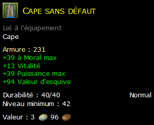 Cape sans défaut