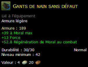 Gants de nain sans défaut