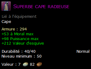 Superbe cape radieuse