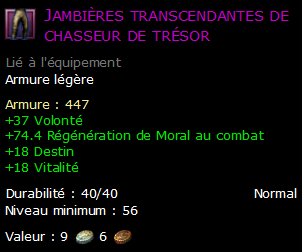 Jambières transcendantes de chasseur de trésor