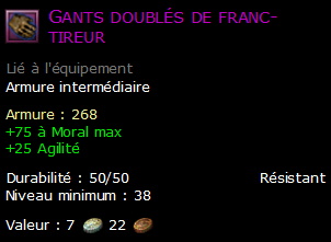 Gants doublés de franc-tireur